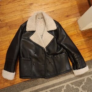 We The Free Kaja Vegan Bonded Peacoat, Sz S